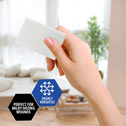 Sterile Non-Adherent Wound Pads 2x3 Inch - Pack of 100, Painless & Highly Absorbent