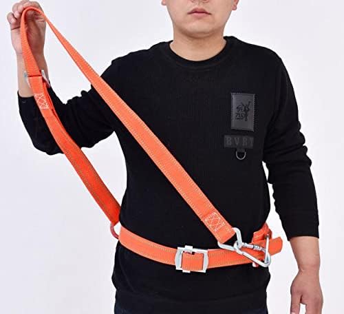 DUTHCEN Tree Climbing Spikes - Tree Climbing Gear Arborist Tree Climbing Kit Cowhide Leather, for Logging, Tree surgen, Hunting, 17.5 in