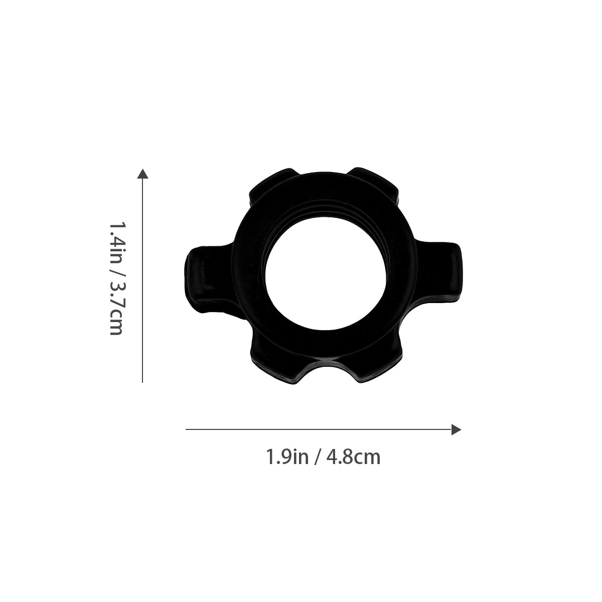 Kisangel Barbell Clips 4 Pcs black screws exercise handles non-slip gym accessories Barbells- Lock Collar Nut screw ring dumbbell bar collar dumbbell bar gym machines for home