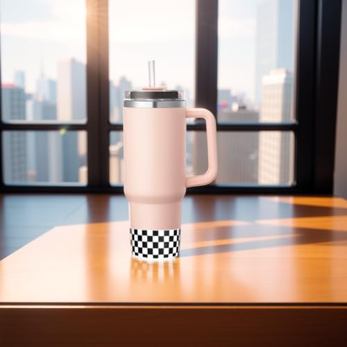 GENLEAS 1 PCS Checkered Pattern Protective Silicone Boot for Stanley Tumbler 20oz-40oz, for Hydro Flask Water Bottle 12oz-24oz, Anti-Slip Sleeve for Bottles with 2.88-2.97in Bottom