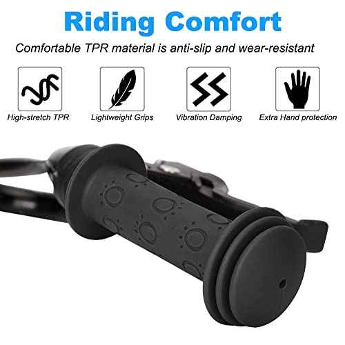 Kids Bike Grips - 105mm Bicycle Handlebar Grips with Mushroom Pattern for Bikes, Balance Bikes,Kick Scooters