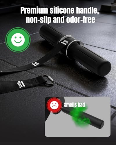 Forearm Strengthener Wrist Roller with Thick Silicone Handle for Grip Training