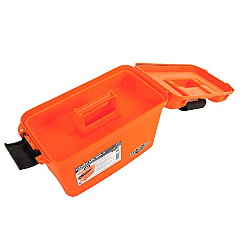 Marine Dry Box 14 Inch - Water Resistant with O-Ring Seal & Lift-Out Tray - Orange