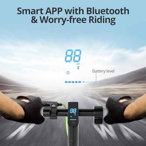 Electric Scooter - 8.5"/10'' Solid Tires, 350W/500W Motor, Up to 19-22MPH and 21-24Miles Long-Range Portable Commuting Scooter for Adults with Double Braking System and App