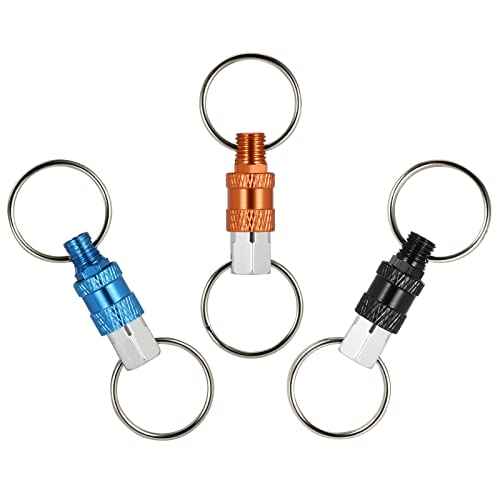 Quick Release Keychain Detachable Key Ring Pull Apart Keychain w/ 2 Split Ring Detachable Key Chain Key Attachment