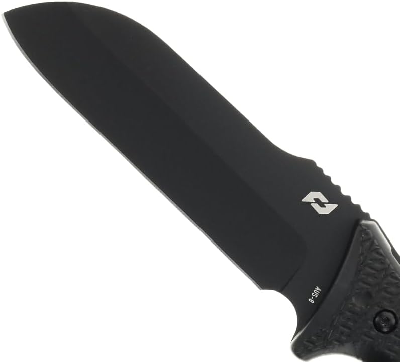 Schrade Delta Class Bedrock Sheepsfoot Fixed Blade with 10.4in Stainless Steel Blade, TPE Handle for Outdoor Survival, Camping, Bushcraft
