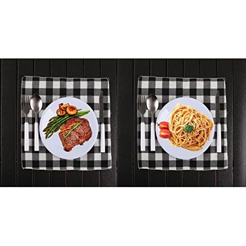 BRONZY Picnic Set Camping Cutlery Organizer Dinnerware Set - Mess Kit,Portable Eating Set with Plates,Spoons,Knives,Wine Opener,Forks,Napkinsc (16pcs/24pcs)