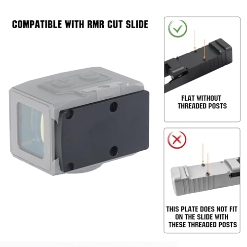 Red Dot Mount Adapter Plate for RMR Cut Slides - Compatible with ACRO and More