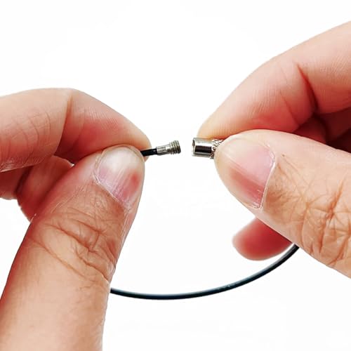 100PCS 6 inch Black Stainless Steel Wire Keychains Cable, Key Rings, Heavy Duty Luggage Tags Loops Tag Keepers 1.5mm Twist Barrel
