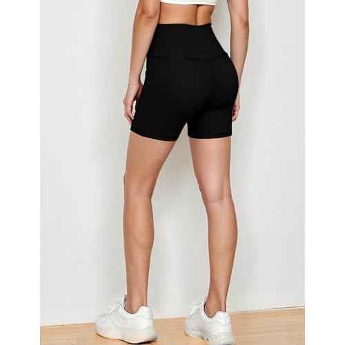 Womens 8"/ 5"/ 3" Biker Shorts Yoga Workout High Waist Gym Cycling Running Spandex Volleyball Shorts with Pocket
