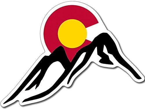Colorado Mountains Vinyl Sticker - 3x4 Inch State Flag Decal for Cars Laptop RVs