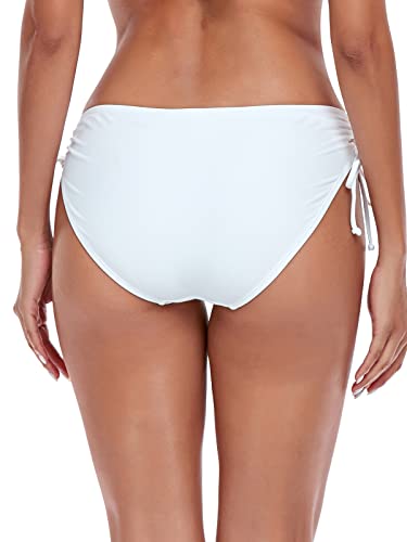 Ocean Blues Women's Tie Sides Bikini Bottom Large White