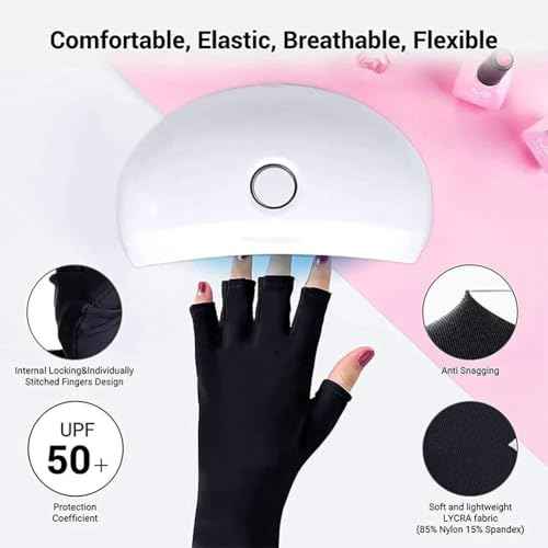 Utaly Women Sunblock Fingerless Gloves Non-Slip UV Protection Driving Riding Summer Outdoor Gloves for Women Girls