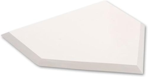 BSN Rubber Home Plate, White, 17 x 17 x 1