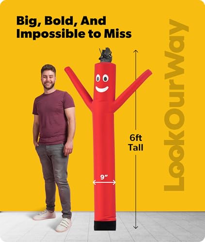 LookOurWay 7ft Air Dancer Wacky Inflatable Tube Man Red Attachment - Advertising Sign
