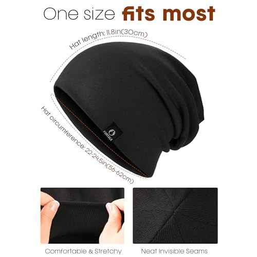 FURTALK Slouchy Beanie for Men Women Soft Knit Stretchy Skull Cap Stylish & Warm