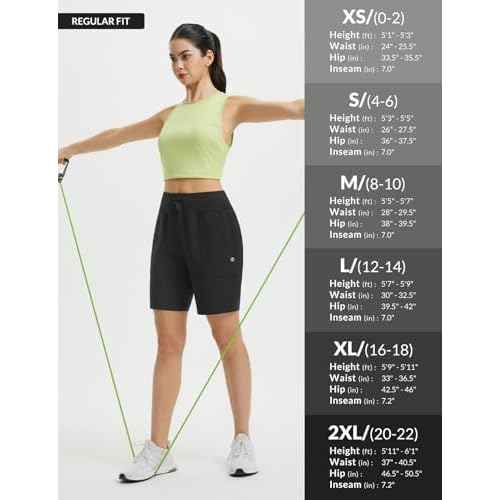baleaf Women's 7" Athletic Running Shorts Long Workout Shorts High Waisted Quick Dry 4 Zipper Pockets UPF50+