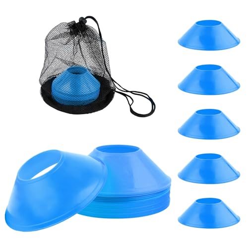 25PCS Soccer Cones for Training Agility Drills with Mesh Bag - Kids & Adults