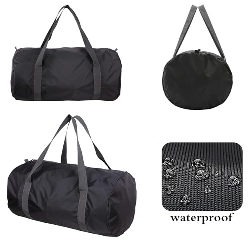 Foldable Travel Bag S Black Lightweight Gym Duffle for Women & Men