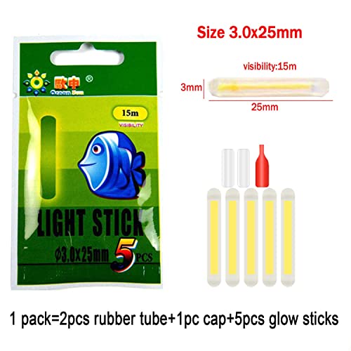 Fishing Glow Sticks for Bobbers and Rod Alarms Bulk Kit - Night Fishing Accessories