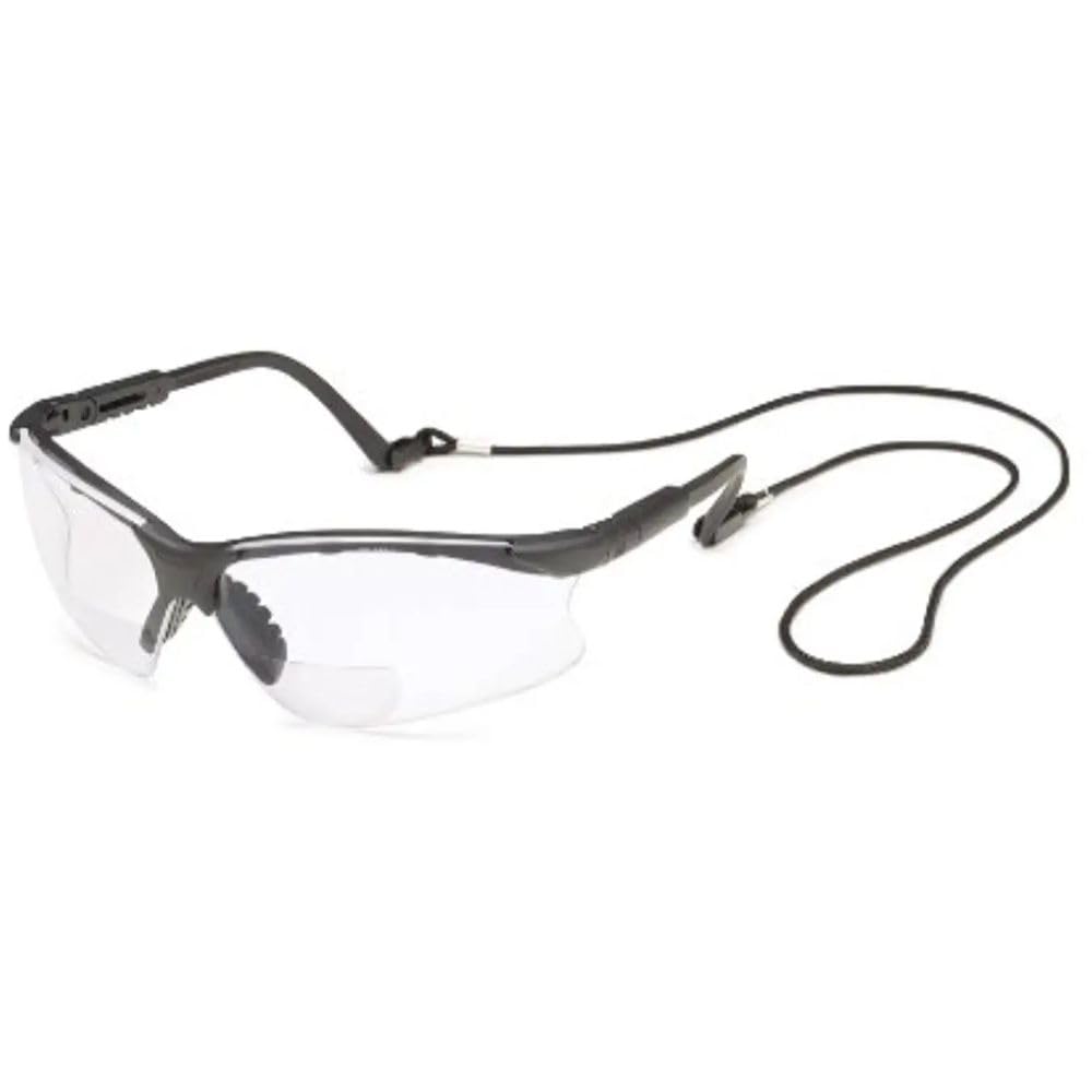 Gateway Safety 16MG20 Scorpion MAG Safety Glasses, 2.0 Diopter Magnification, Gray Lens, Black Frame