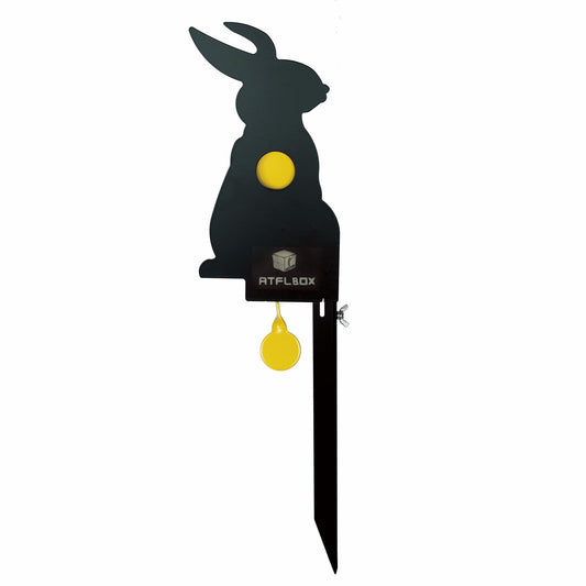 Atflbox Metal Rabbit Reset Target, Air Rifle Animal Silhouette Shooting Targets for Outdoor and Backyard, Rated for Airgun Pellet .177 .22 Caliber