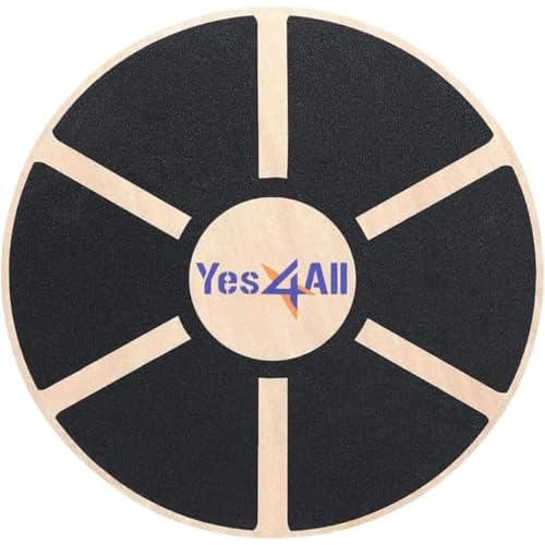 Yes4All Versatile Wooden Wobble Balance Board, Balance Trainer for Mobility Training, Standing Desk, Core Training, Exercise Balance Stability Trainer