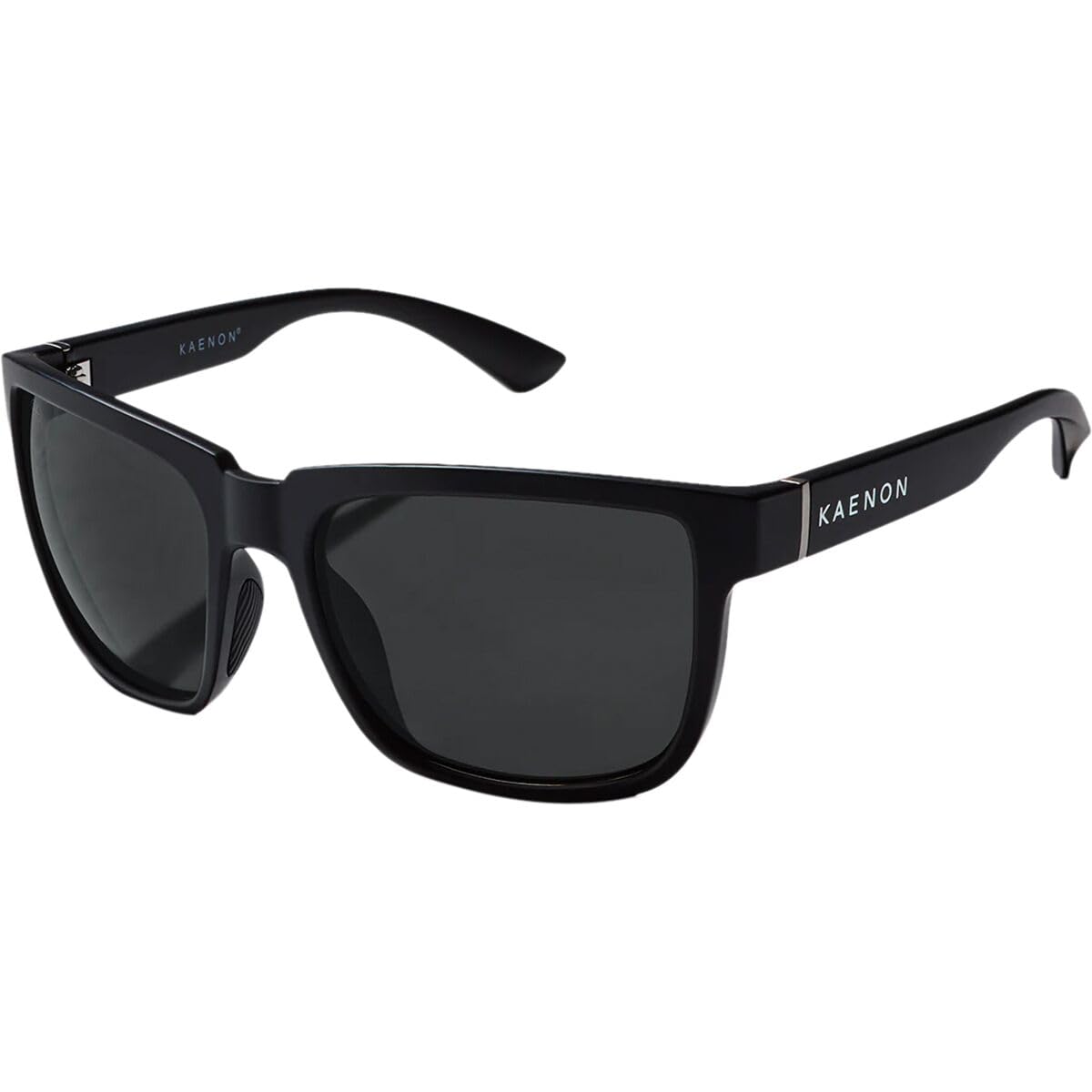 Kaenon Mens Salton Square Polarized Sunglasses (Matte Black, Grey 12%)