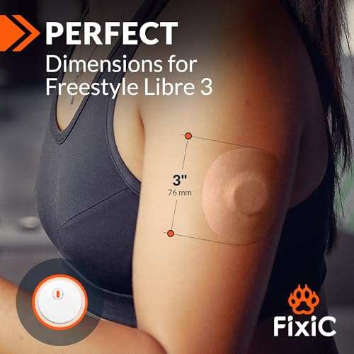 FixiC Libre 3 Sensor Covers - Tan 25 Pack for Libre 3 & Plus Sensors