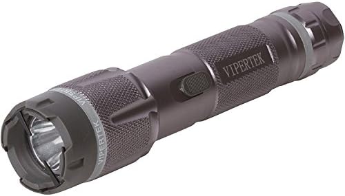 VIPERTEK VTS-T03 Aluminum Stun Gun for Self Defense Rechargeable with LED Flashlight