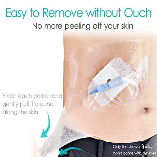 8x8 Inch Waterproof Shower Cover Shields for Dialysis Port - Pack of 50