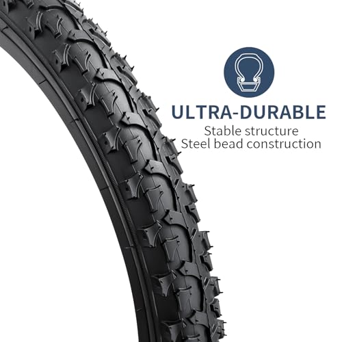 Mountain Bike Tires 18x2.125 2-Piece Off-Road Bicycle Replacement Tires Black02