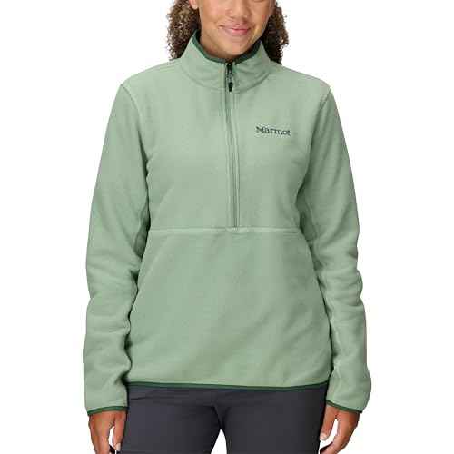 MARMOT Women's Rocklin 1/2 Zip Jacket - Classic, Warm, Lightweight 100-Weight Fleece Layer