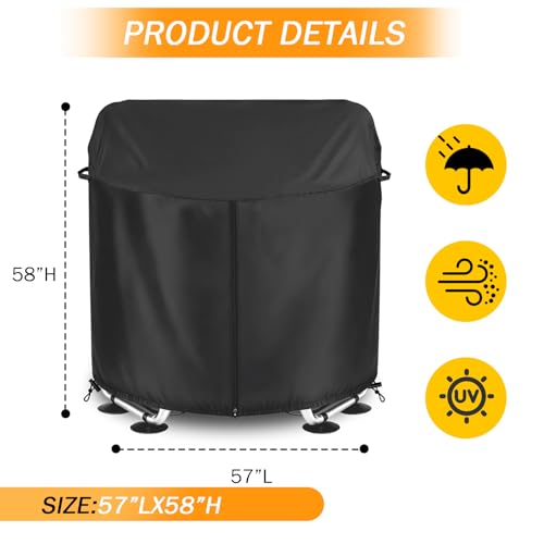 55-Inch Waterproof Kids Trampoline Cover with 600D Thick Fabric - Black, Variation of THIS listing