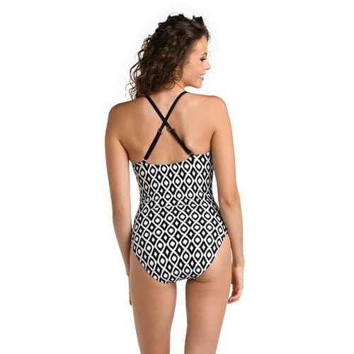La Blanca Women's One Piece Swimsuit Plunge Tummy Control Bathing Suit