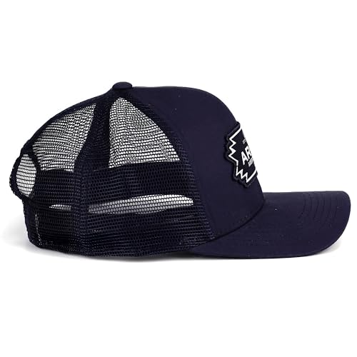 Men's Navy Cap with Embroidered Patch - One Size