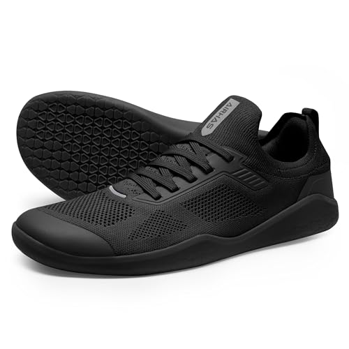 Men's Barefoot Minimalist Shoes Black 14 - Zero Drop Anatomical Toe Box