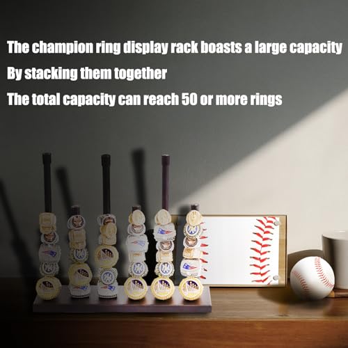 Baseball Ring Holder Display Stand for Sports Enthusiasts - Metal Champion Storage Organizer