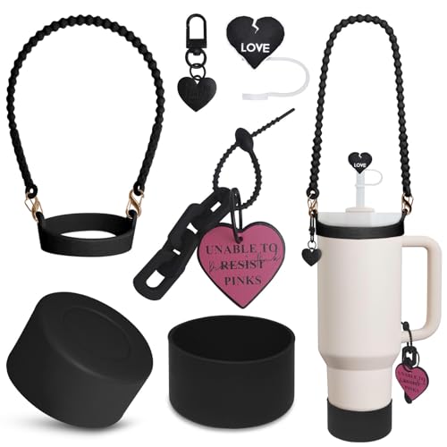 Stanley Cup Accessories Set for 30 & 40 Oz Water Bottles with Straw Covers & Charms