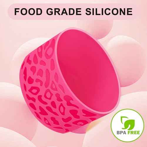 for Stanley Cup Accessories,Leropard Engraved Silicone Boot for Stanley Cup 40oz 30oz 20oz & Hydro Flask 12-24oz,Stylish Bottom Protector Cover Sleeve for Yeti/Simple Modern/Owala Bottle