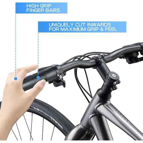 Bike Handlebar Grips 131mm Eco-Friendly Rubber Ergonomic Bicycle Grips with R/L Direction Marks & Allen Wrench, Anti-Slip Shock-Absorbing Comfortable Grips for 22.2mm MTB BMX Folding E-Bike Scooter