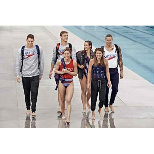 Speedo Men's Sweatshirt Full Zip Hooded Jacket Team Warm Up