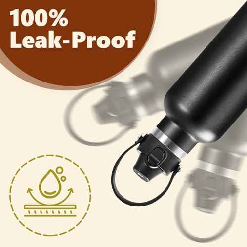 Auto Flip Lid for Hydro Flask Standard Mouth Bottle, Spout lid for HydroFlask Narrow Mouth Bottle, Replacement Lid with Button Lock