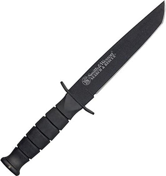 Smith & Wesson Search and Rescue CKSURT 10.5in S.S. Fixed Blade Knife with 6in Tanto Blade and Aluminum Handle for Outdoor, Tactical, Survival and EDC
