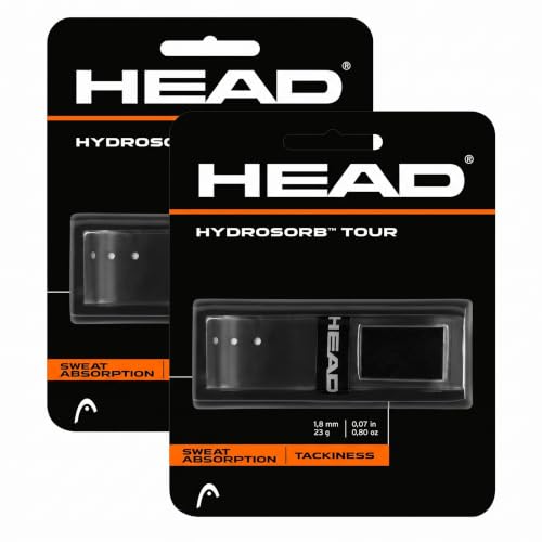 HEAD Hydrosorb Tour Tennis Grip Replacement Pack of 2 Schwarz / One Size