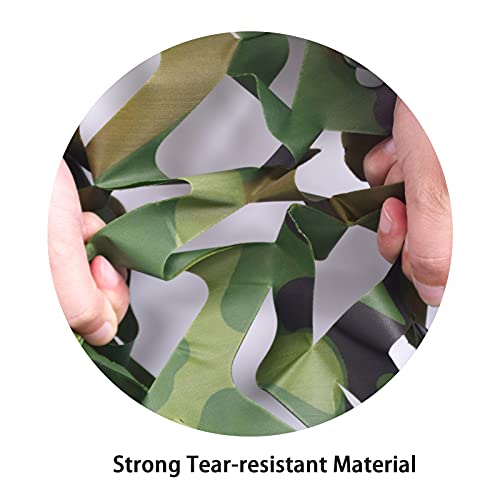 Camo Netting Camouflage Mesh 5ft x 65.6ft Bulk Roll for Hunting & Outdoor Use - Woodland Pattern