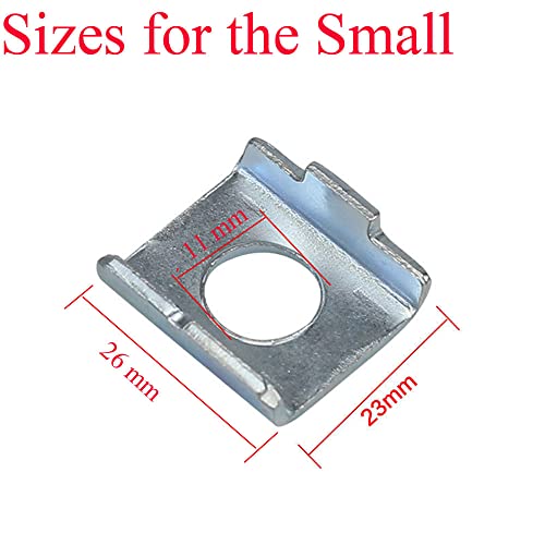 8 Pack Training Wheels Vertical Bracket for Children's Bicycle Stabiliser Support Bar Rod Locating Mount Plate Gasket 23mm+25mm Universal for Kids Bike Auxiliary Rubber Flash Mute Wheel