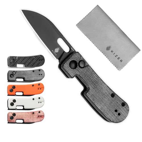 Kizer Banish Folding Pocket Knife Black Micarta Handle 2.3" 154CM Steel Blade