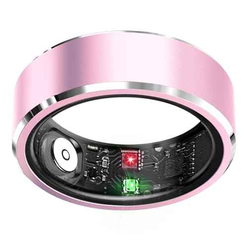 Smart Ring for Women & Men, Fitness Tracker with Sleep Monitoring, Step Tracker, Blood Oxygen, Heart Rate, Air Gestures, No Subscription Fee, IP68 Waterproof for iOS & Android (Pink,#9)