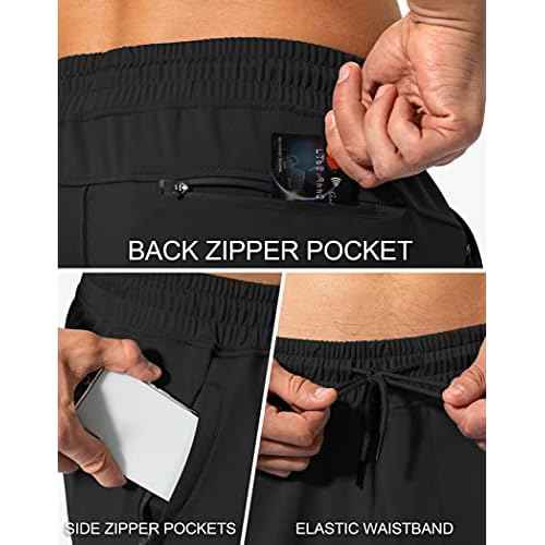 G Gradual Men's Sweatpants with Zipper Pockets Athletic Pants Traning Track Pants Joggers for Men Soccer, Running, Workout